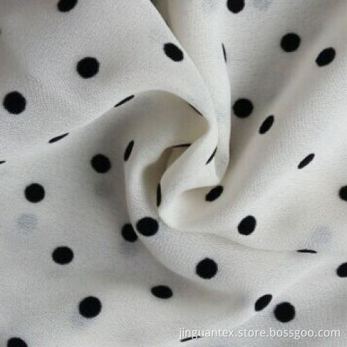 Polyester Flocking Chiffon fabric used for dress skirt